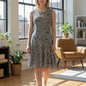 French Connection Sleeveless Black and White Women's Dress- Size 10